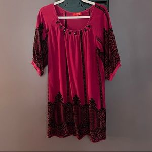 NWOT - dress - pink and black